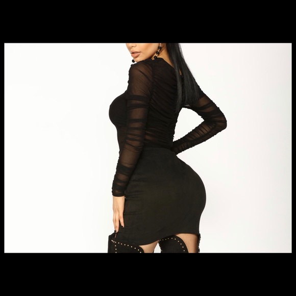 Drop it down low mesh dress - Picture 2 of 3